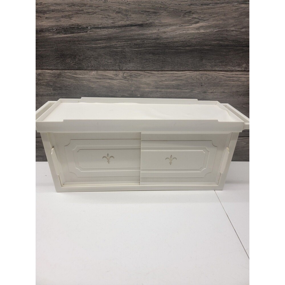Plastic Vintage Cabinet Sliding Door Storage Medicine Bathroom MCM Shelf Display